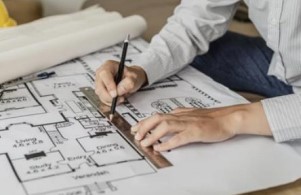 drawing of structural blueprint